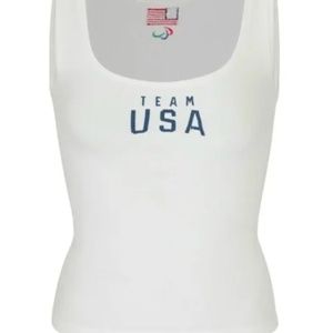 SKIMS White Olympic Capsule Rib Tank Top Medium M
